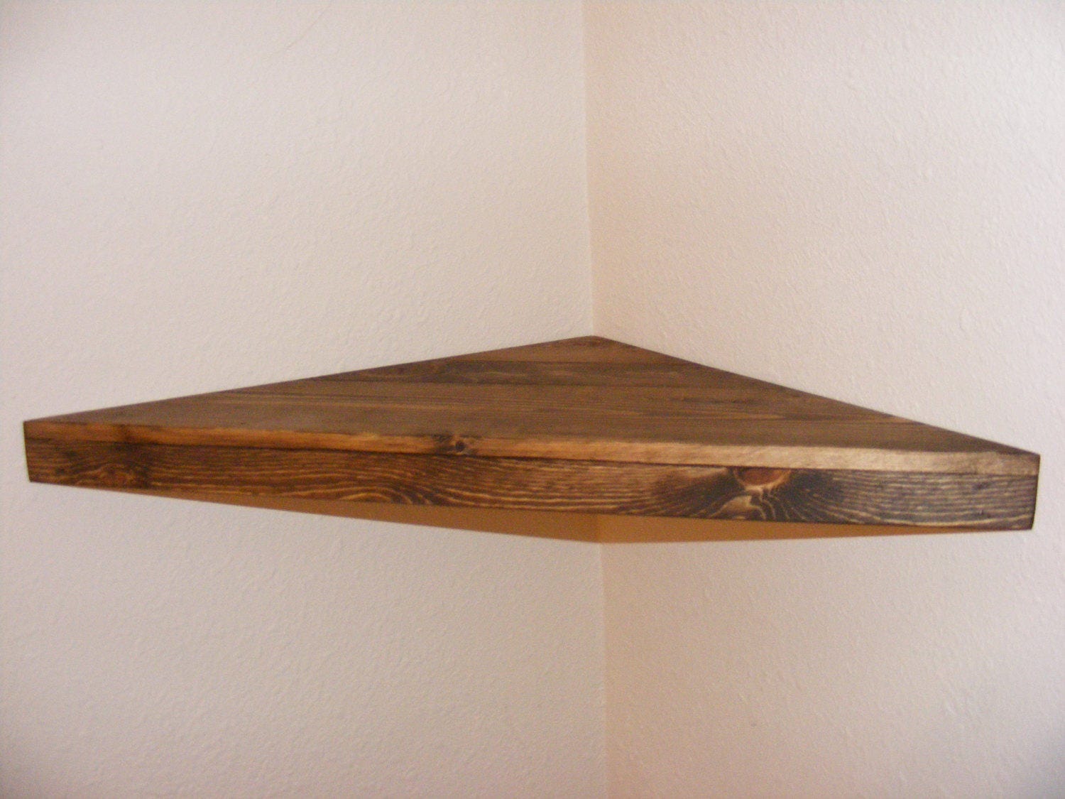 Rustic Floating Corner Shelf