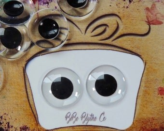 Clear Plastic Blythe Eye Chips for Painting Paint your Own Custom Eye Chips Small Black Pupil Customize OOAK Artist Art Doll US Seller