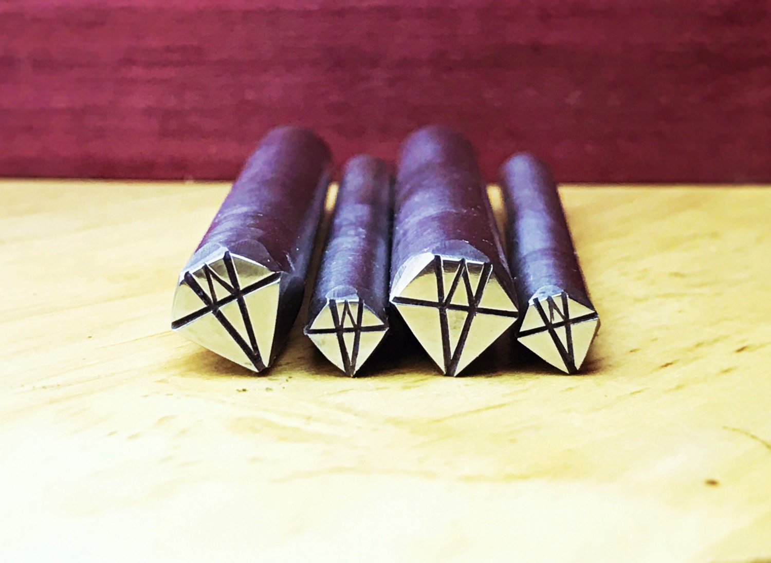 Diamond/Gem Shaped Metal Stamp Jewelry Design Stamping.