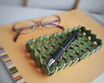 desk tray, desk organizer, green, Japanese, catchall tray, valet tray, gift, eco friendly