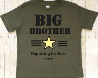 Big Brother Shirt-Big Brother T-Shirt-Pregnancy Announcement Shirt-Sibling Shirt-New Baby Announcement Shirt-Military-Camo Shirt
