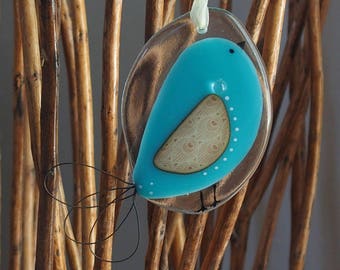Bird wall decor/Locket / glass