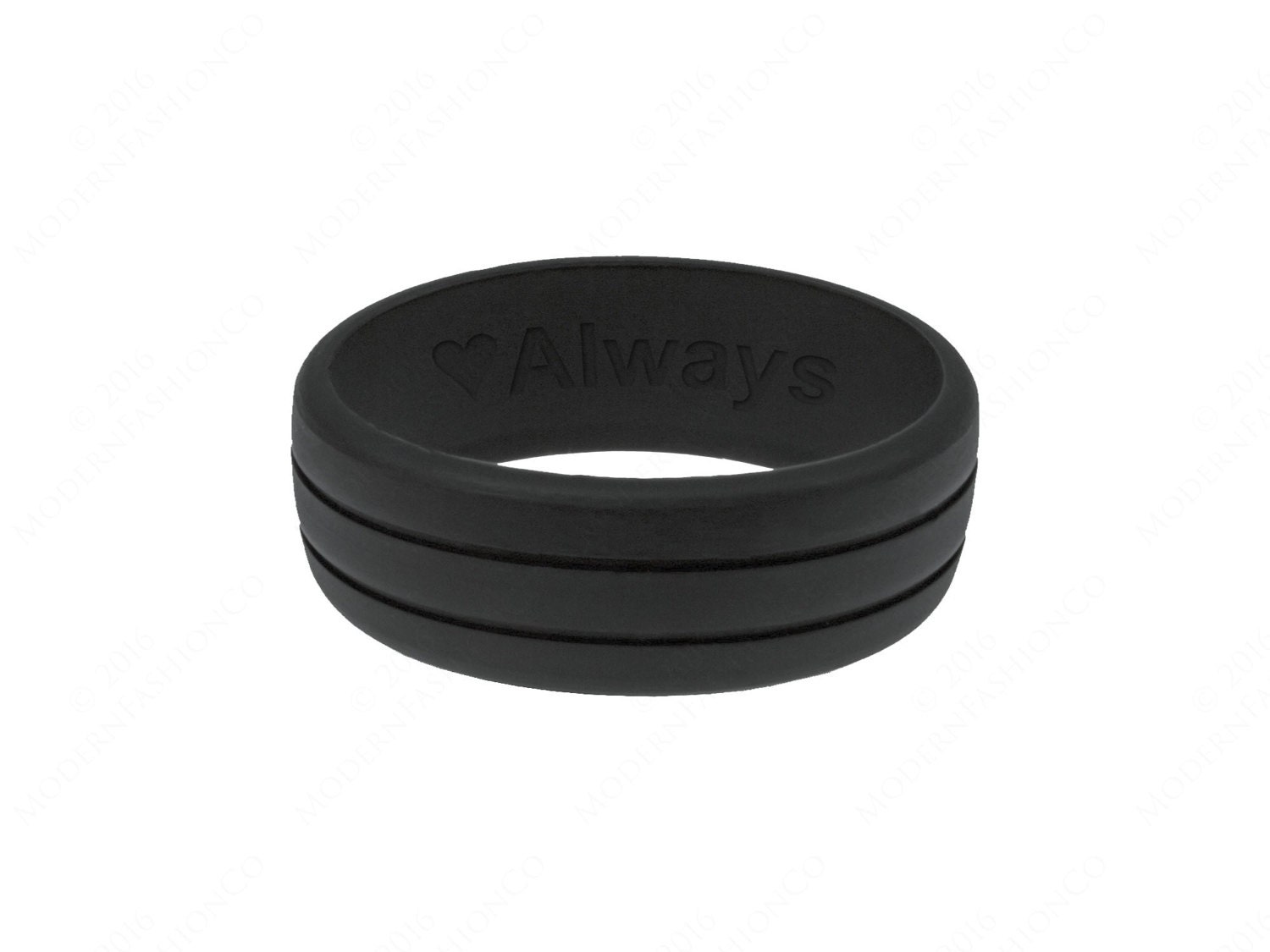 Personalized Mens Silicone Wedding Ring Band Engraved Flexible