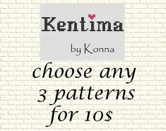 SALE - Cross Stitch Patterns Special Offer - Choose any 3 Patterns for 10 US dollars - special deal - patterns bundle
