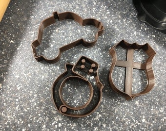 Police Themed Cookie Cutter Set