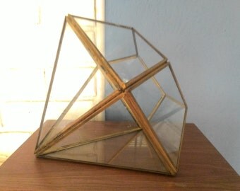 Glass and grass gold diamond display