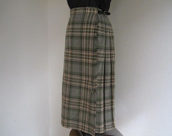 Vintage 60s kilt Tartan skirt skirt Plaid wool S