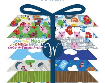 Fat Quarter Bundle of the Farm Collection by French Bull for Windham Fabrics - 15 Fat Quarters