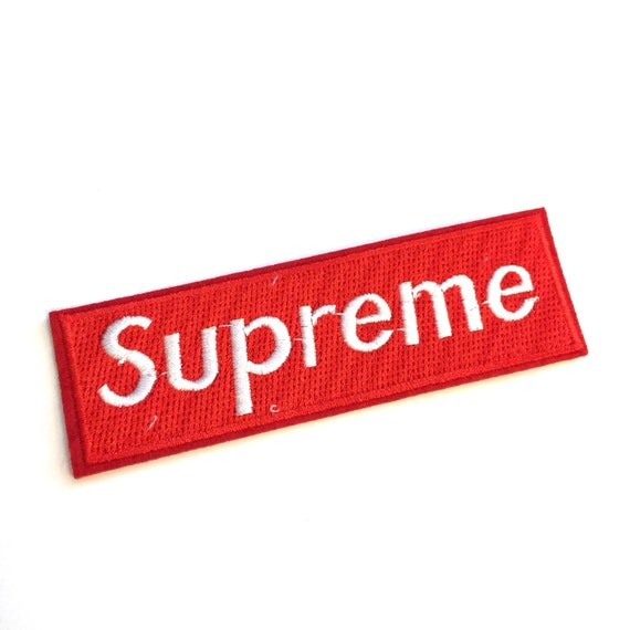 Red SUPREME Patch Supreme Brand Iron On Patches Nyc Skate
