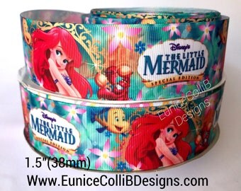 1.5"Little mermaid inspired ribbon