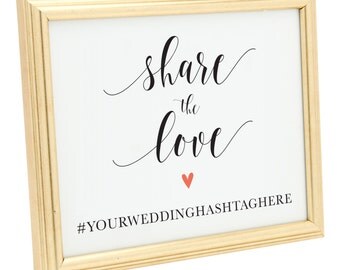 Share the Love Sign. 8x10 Custom Wedding Hashtag Sign Printable. Wedding Hashtag. Printable file!