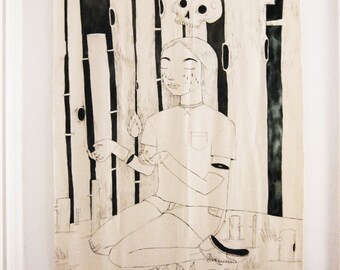 Painting on canvas, Acrylic Painting, Black and White Painting