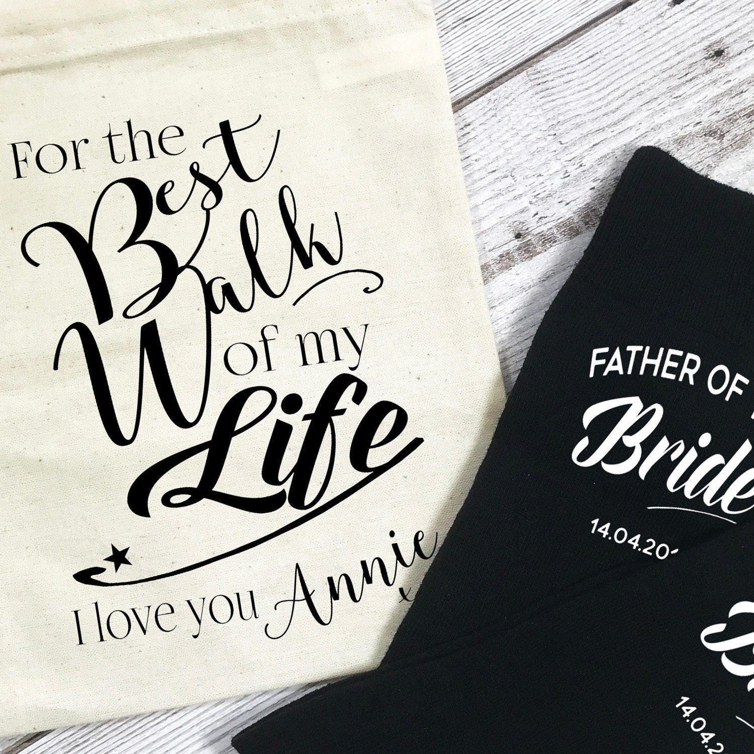 For The Best Walk Of My Life Father Of The Bride Personalised Wedding Morning Socks For Walking Up The Aisle Daughter Give Away Weddbook