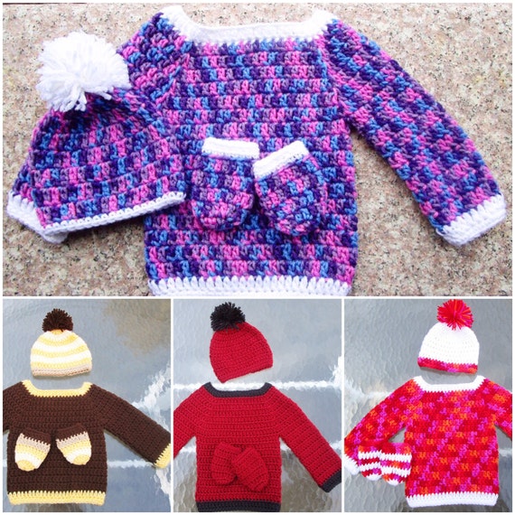 Items Similar To 0 3 Months Sweater And Hat Sets On Etsy