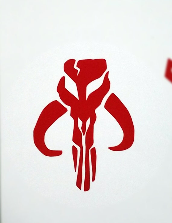 Mando Skull Sigil Star Wars Inspired Mandalorian decal