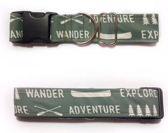 Explore, Adventure, Wander Dog Collar