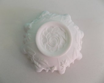 Imperial Satin Milk Glass Rose Bowl