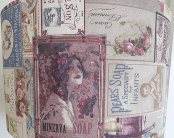 Vintage adverts fabric Lamp Shade