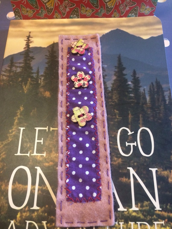Items similar to Beautifully hand stitched felt bookmark on Etsy