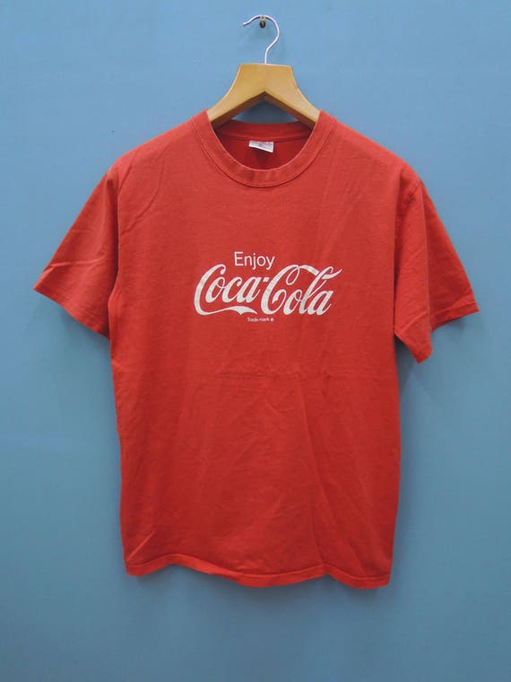 Vintage Coca Cola Soft Drink Promo Big Logo T Shirt Hip Hop