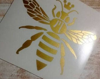 Queen Bee monogram/Queen Bee decal/honey bee decal/ Queen Bee / YETI Cup decal/Queen Bee sticker/Car Decal/