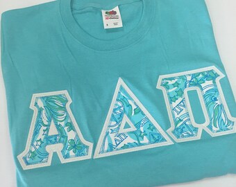 Alpha Delta Pi Greek Letter Shirt- Available for LARGE GROUP orders