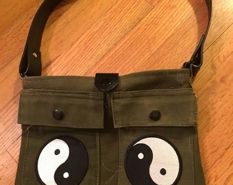 Recycled Military Duffel Bag Converted to Small Purse