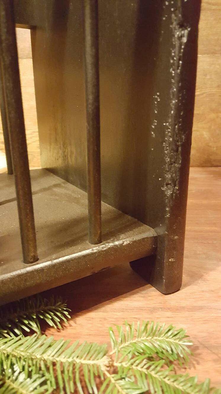 Black Magazine Rack Vintage/ Refurbished For Home Decor and