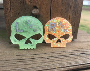 NEON Glitter**Skull X-Ray Markers, made to order, choose colors!