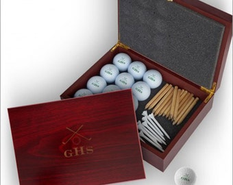 Personalized Golf Balls with Case - Monogram, Name or Initials - Golf Gift - 3856/3857