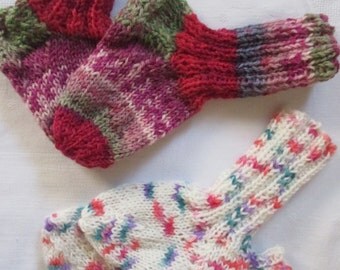 2 Pack Twin Pack baby socks hand made approx. gr. 16/17 foot approx. 10 or 10.5 cm