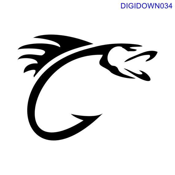 Download Fish Hook - SVG Cut File (mtc, svg, pdf, eps, ai, dxf, png & jpg) ~ DIGIDOWN034 from ...