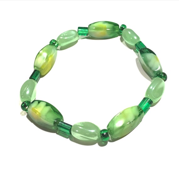 Green | Yellow | White | Daisy flower | Glass beaded Bracelets | Bracelet | SUMMER