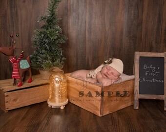 Christmas Digital backdrop , photography background newborn baby girl or boy christmas backdrop
