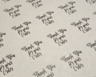 Thank You for Your Order, Thank You Sticker, Packaging Sticker, Thank you round sticker, 2.5" circle sticker, Business Sticker