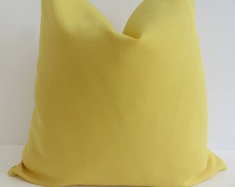 Outdoor/Indoor Pillows- Outdoor Solid Yellow Pillow Covers- Yellow Outdoor Pillow - Pillows- Pillow Covers- Yellow Outdoor Pillows