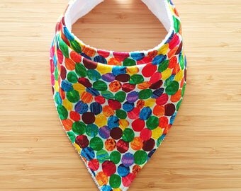 Bandana Dribble Bib - The Very Hungry Caterpillar - Bandana Bib - Dribble Bib - Baby Bib - Spots