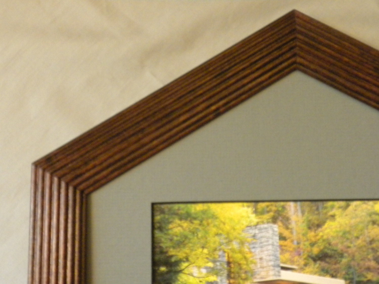 House Shaped Picture Frame, Pentagon frame, photo frame, needle work