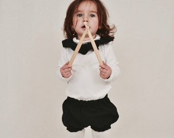 Black linen bloomers