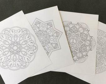 Coloring mandalas | Etsy