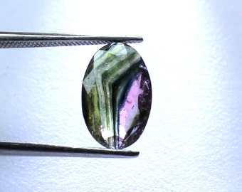 2 cts Natural African Watermelon Tourmaline Bio Color Oval Shape Cut Stone 7.50x11.75 mm Size 2.90 Height Loose Gemstone