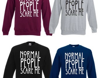 Funny Normal People Scare Me Dope Swag Hipster Jumper Funny Normal People Sweatshirt