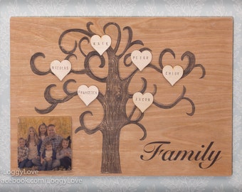 Wooden Family Tree, Personalised Family Tree, Custom Family Tree, Mothers Day, Family Tree Gift, Family Tree