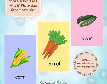 Vegetable Flashcards EDUCATIONAL PRINTABLE