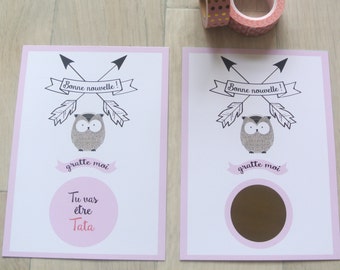 Pregnancy announcement card scratch "You're going to be an aunt"