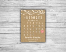 Unique calendar save the date related items | Etsy