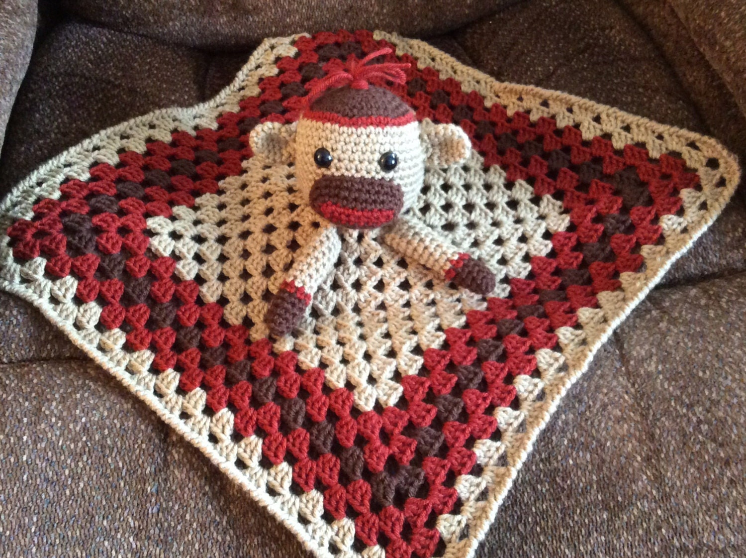 monkey lovey blanket