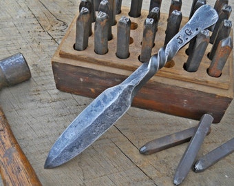 Customized Hand Forged Letter Opener. 6th anniversary gift. Iron anniversary. Blacksmith made custom wrought iron knife. Iron gift dagger.