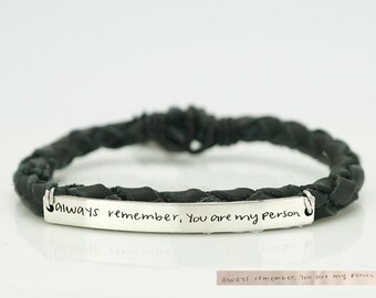 Custom Handwriting Bracelet, Signature Bracelet, You are my person Bracelet, Memorial Jewelry, Engraved Bracelet, Friendship Gift
