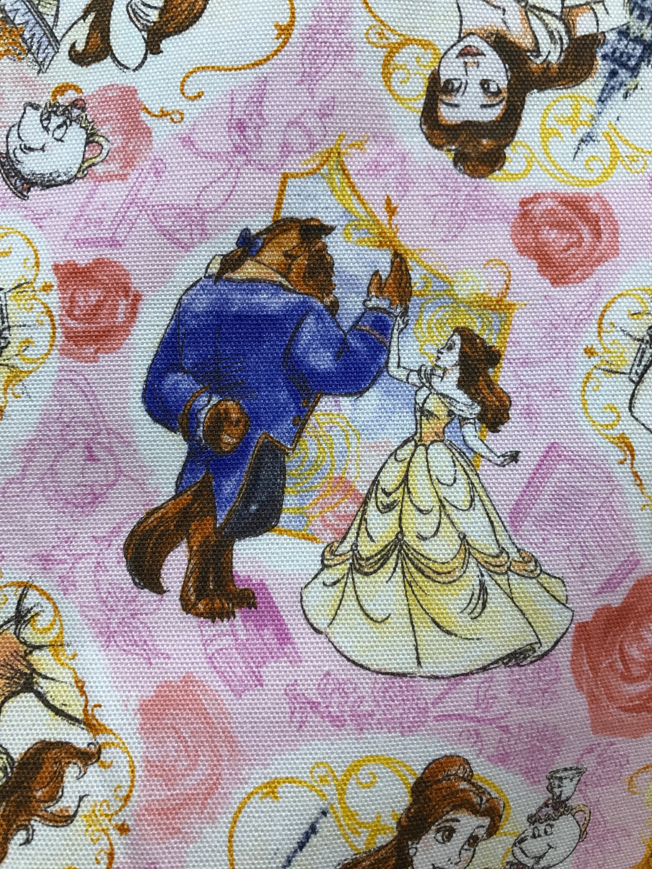 NEW ARRIVAL Disney Beauty and the Beast Fabric Made in Japan